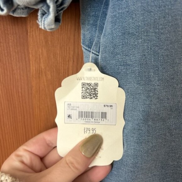 Altar'd State Denim Ellie Dress NWT Size Medium - Picture 5 of 7